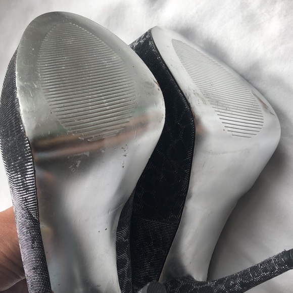 Kate & Mel Sparkly Zebra Platform Heels - Picture 5 of 11